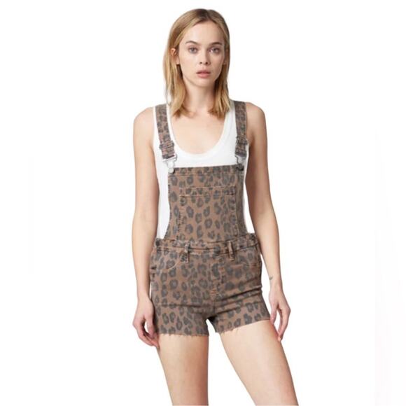 NWT! Blank NYC Catwalk Leopard Print Shortalls - Size 27 - Picture 4 of 10
